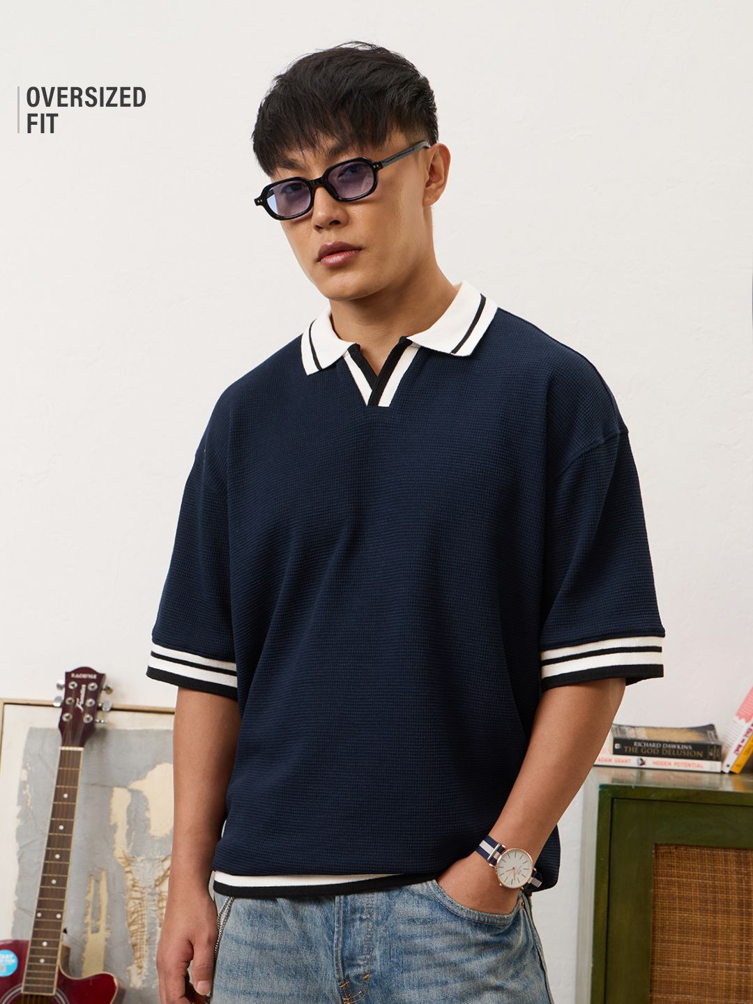 Oversized Polo: Orion Blue Oversized Polos