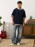 Oversized Polo: Orion Blue Oversized Polos