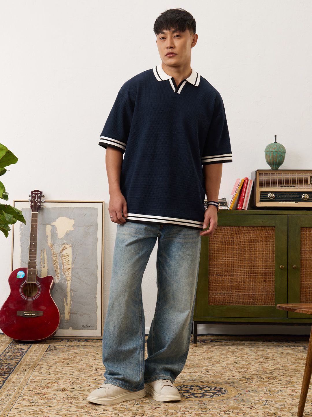 Oversized Polo: Orion Blue Oversized Polos