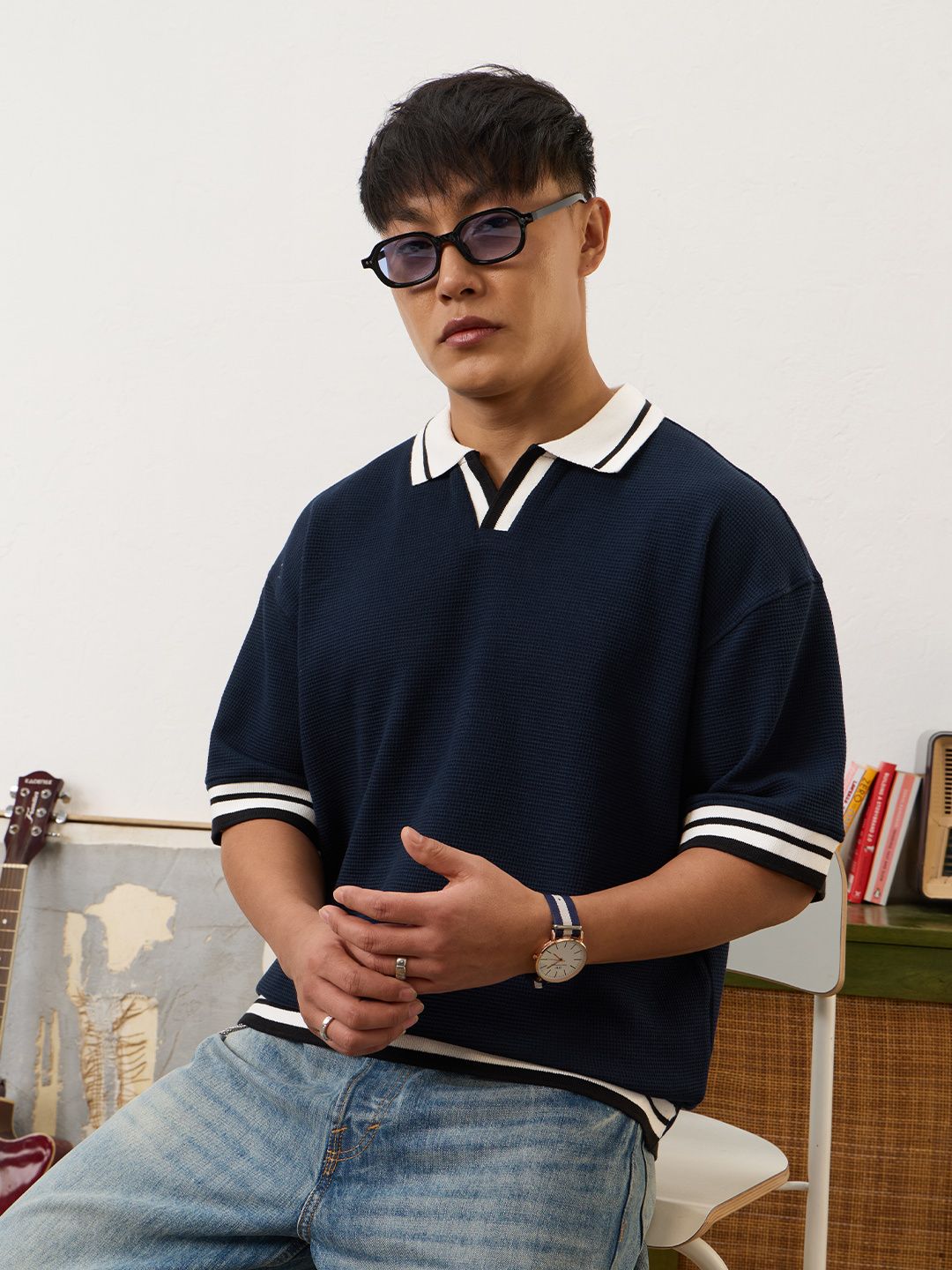 Oversized Polo: Orion Blue Oversized Polos