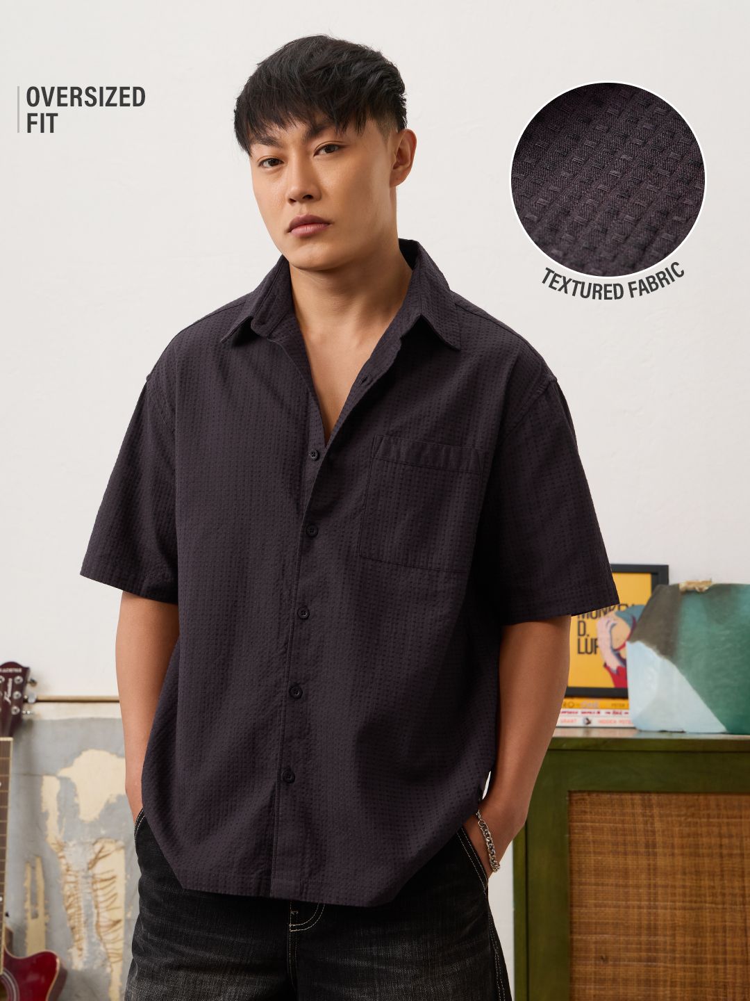 Oversized Shirt: Berry Oversized Shirts