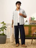 Textured Shirt: Sky Drift Men Relaxed Shirts