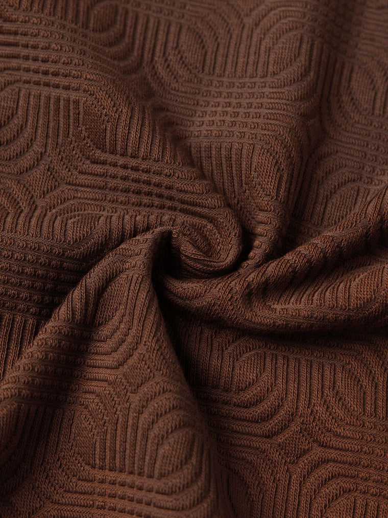 Oversized Shirt: Deep Mocha Men Textured Shirts