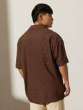 Oversized Shirt: Deep Mocha Men Textured Shirts
