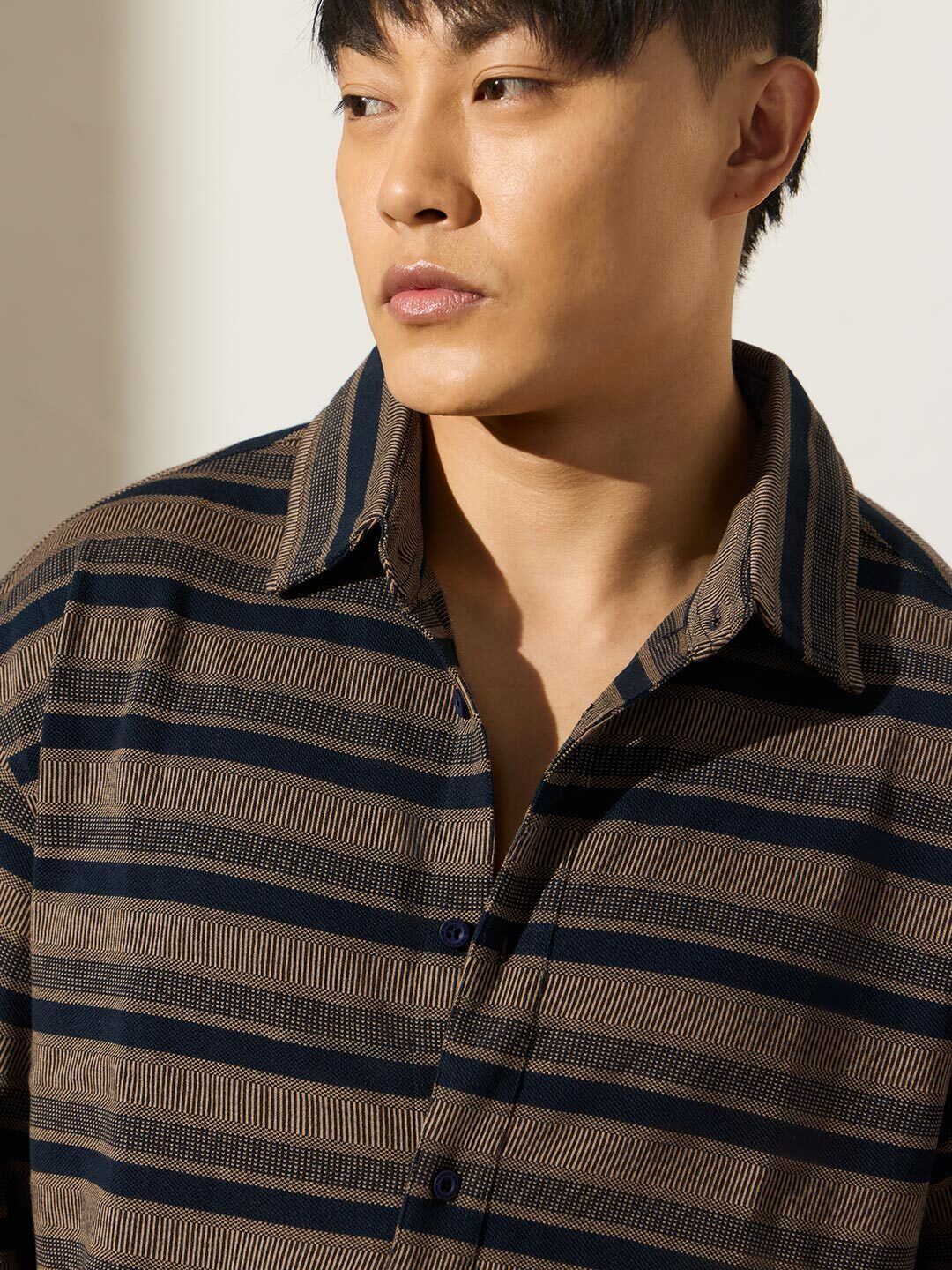Knit Shirt: Olive Men Textured Shirts