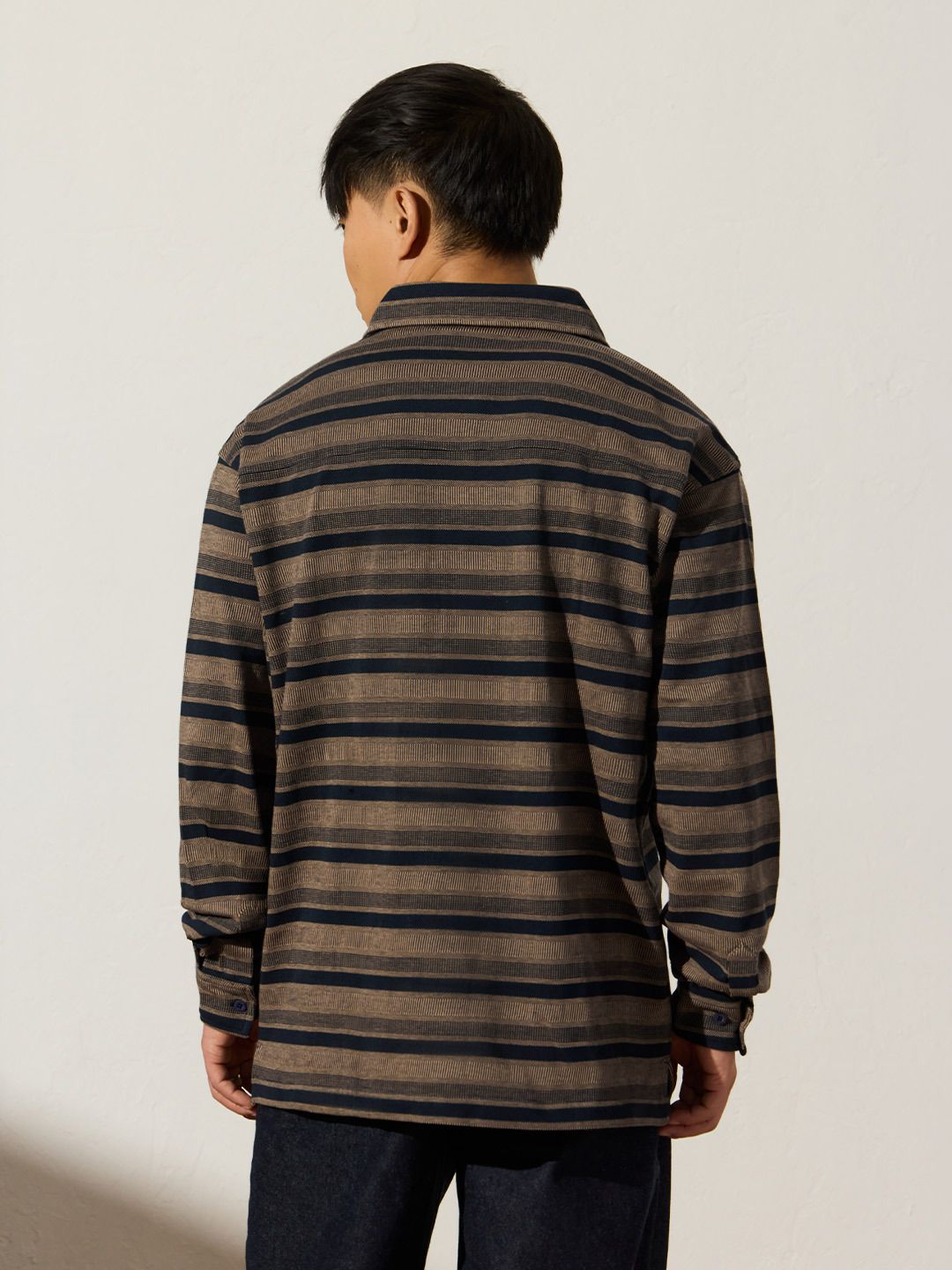 Knit Shirt: Olive Men Textured Shirts
