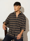 Knit Shirt: Olive Men Textured Shirts