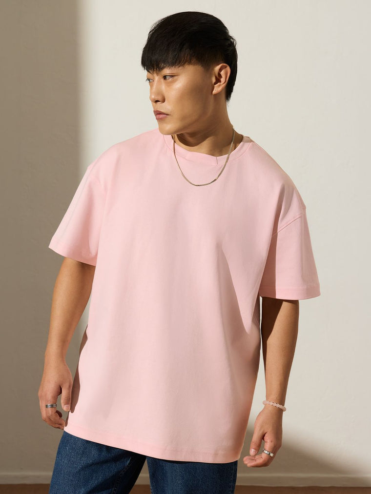 Oversized T-Shirt: Pastel Pink Oversized T-Shirts