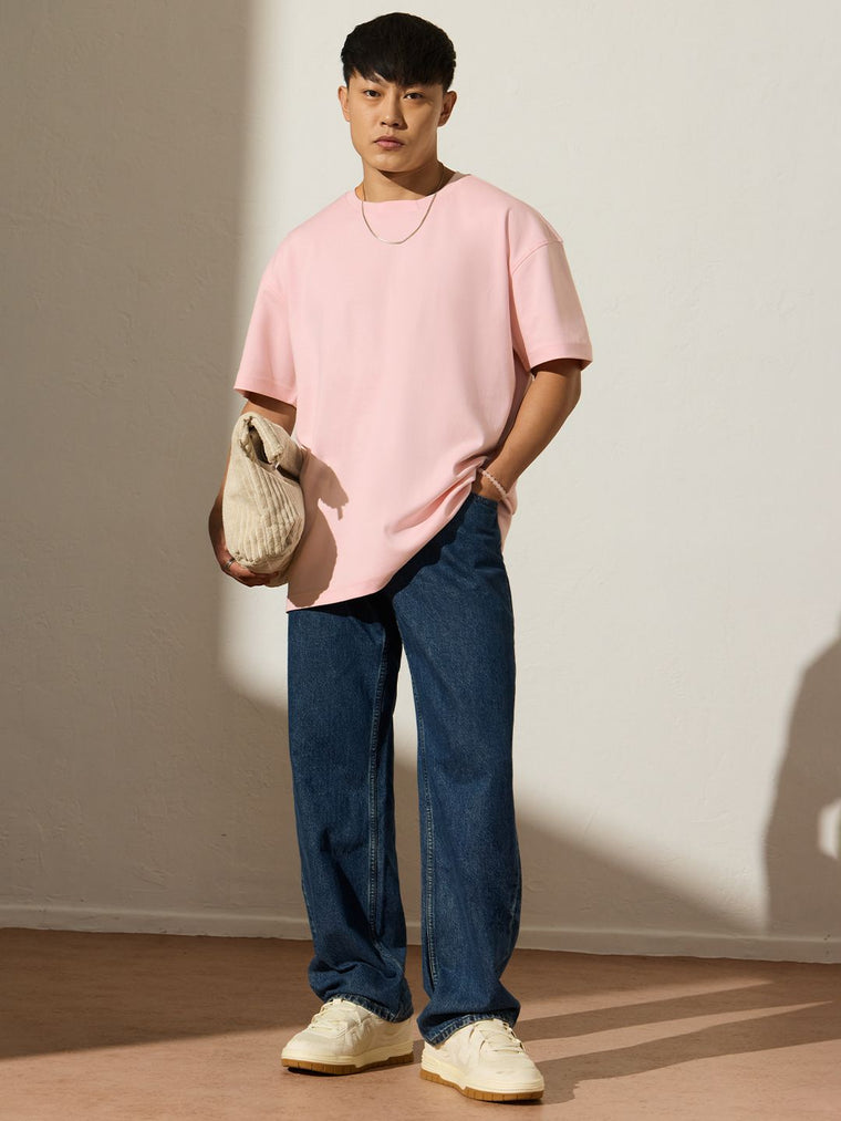 Oversized T-Shirt: Pastel Pink Oversized T-Shirts