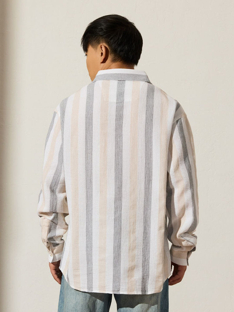 Textured Shirt: Neutral Noir Men Textured Shirts