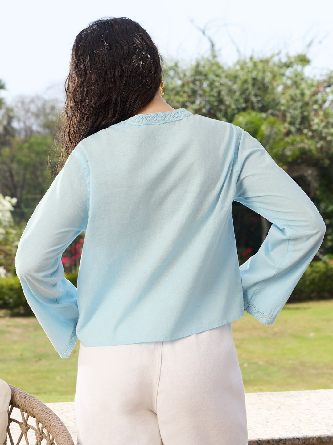 Cotton Linen Shirt: Jellyfish Women Fashion Shirts