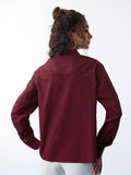 Easy Solids: Merlot Women Relaxed Shirts