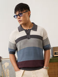 Flatknit Jacquard: Mulberry Textured Polos