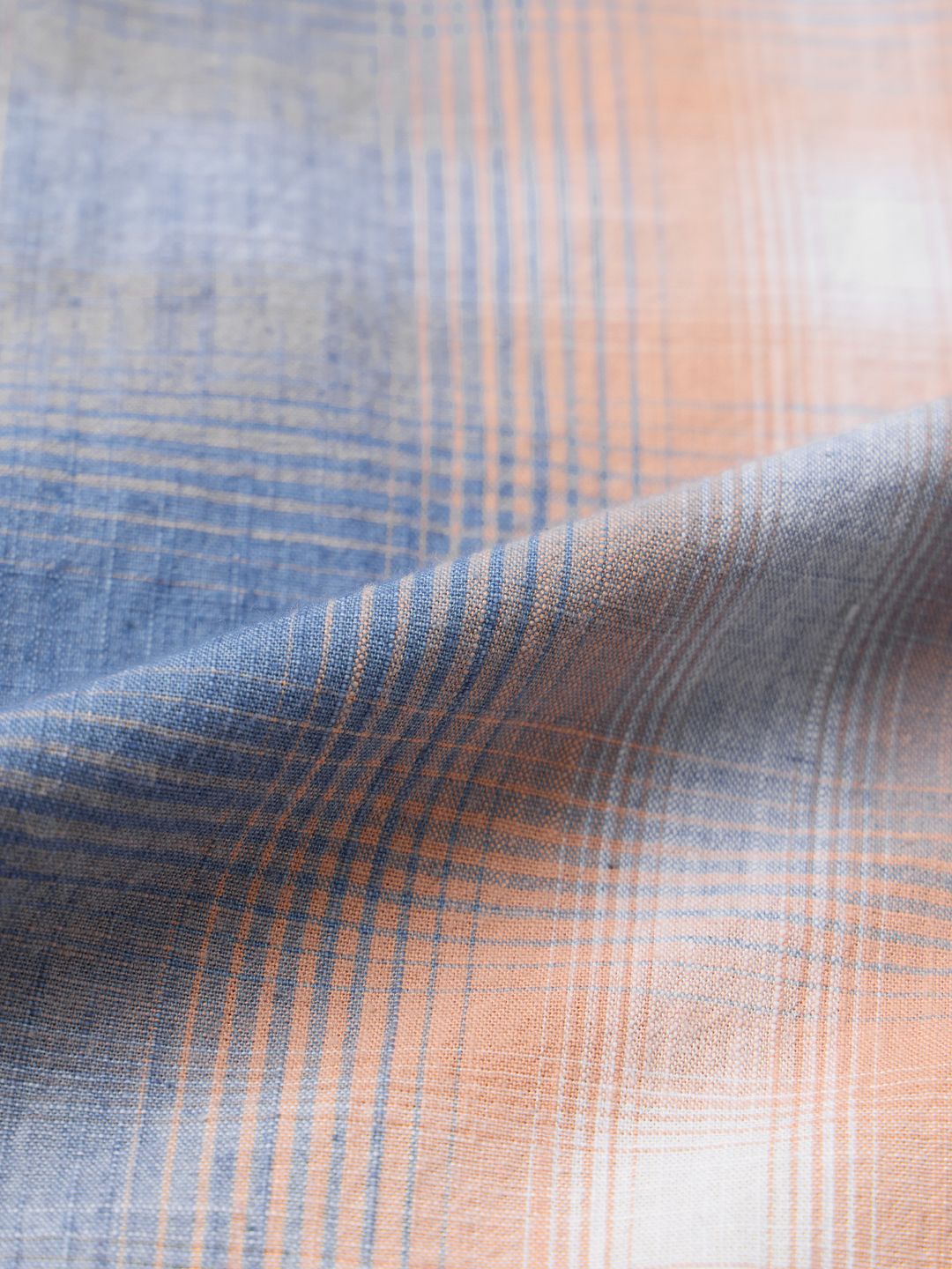TSS Originals: Peach Plaid Men Relaxed Shirts