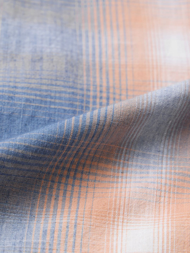 TSS Originals: Peach Plaid Men Relaxed Shirts