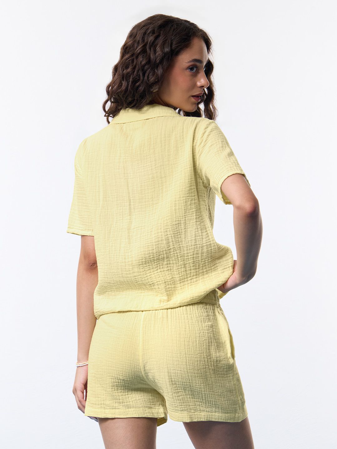Solids: Lemon Lullaby Women Lounge Shirts