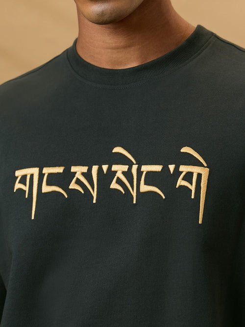 Tibetan Tales: Majestic Lion Oversized T-Shirts