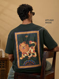 Tibetan Tales: Majestic Lion Oversized T-Shirts