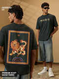 Tibetan Tales: Majestic Lion Oversized T-Shirts