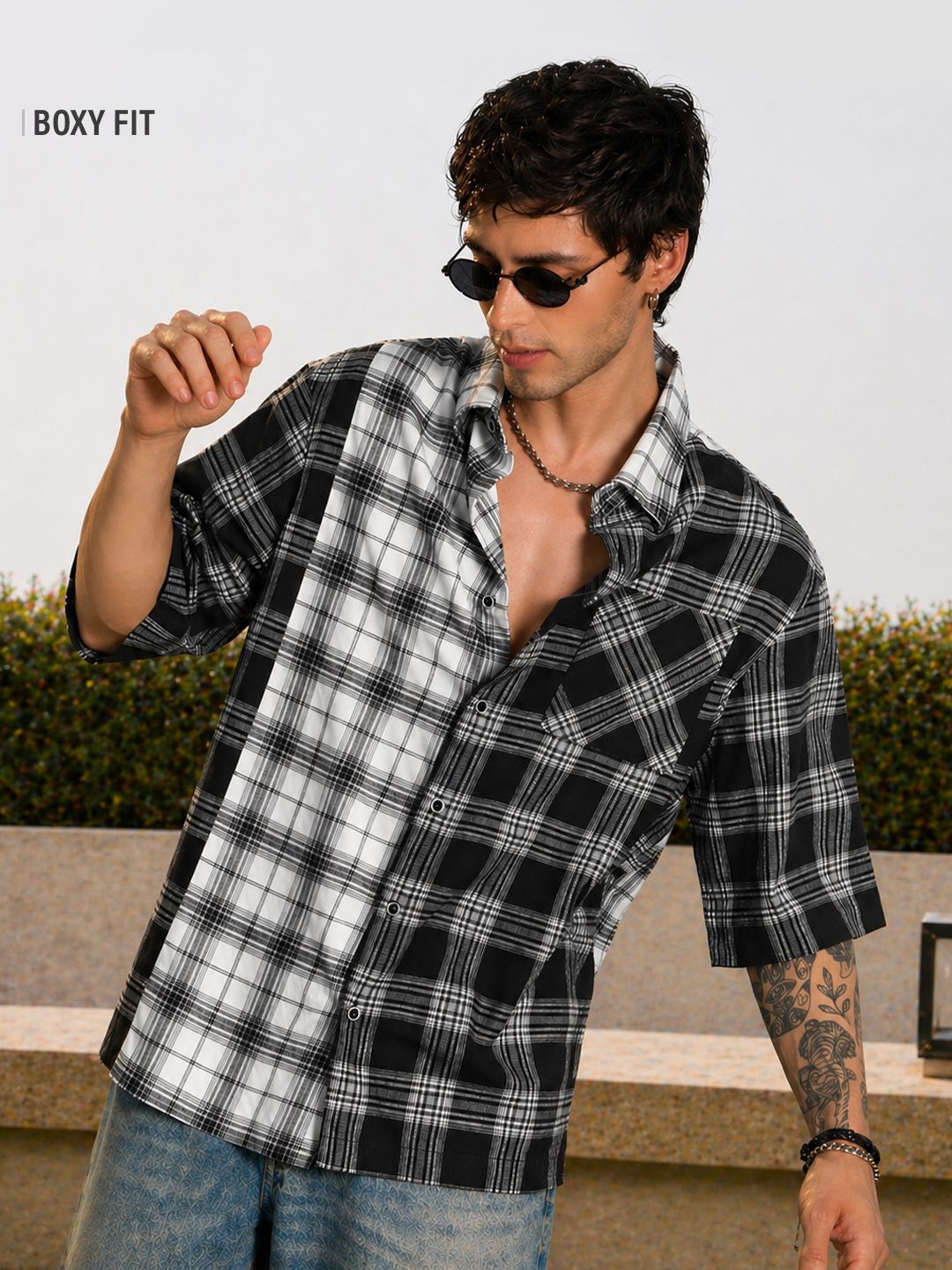 Plaid Shirt: Urban Sonic Oversized Shirts