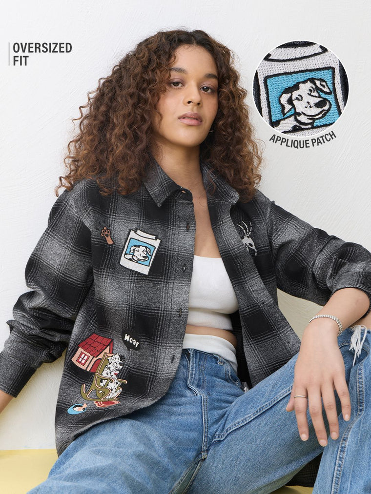 Pets Stories: Dalmations Women Oversized Shirts
