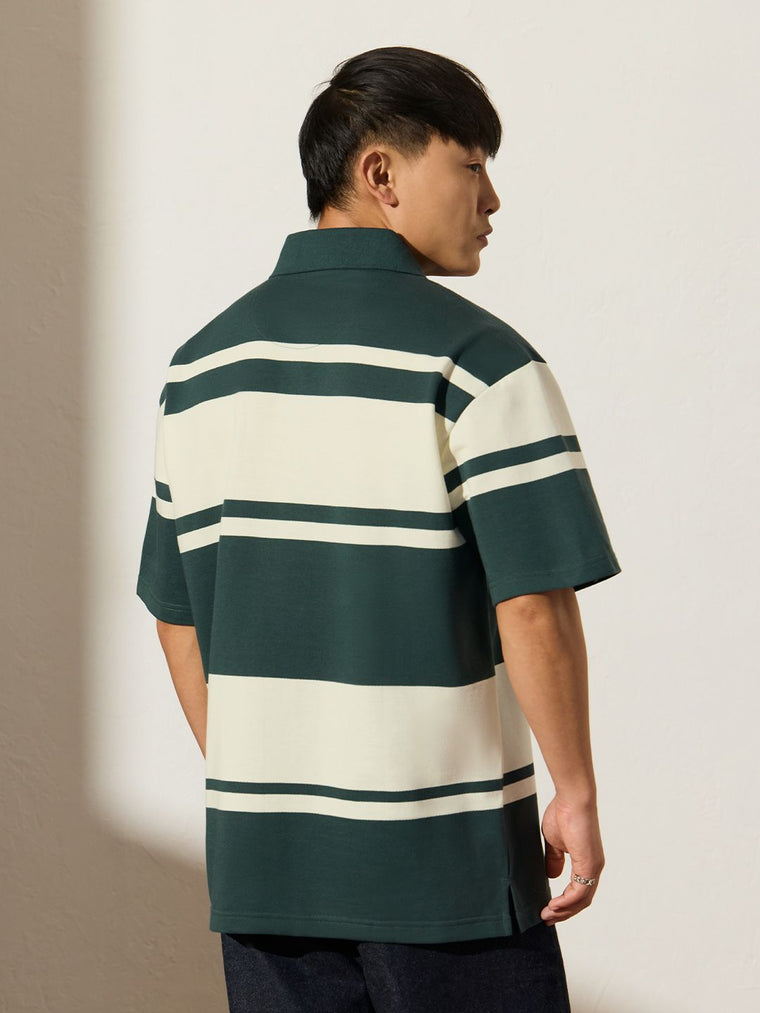 Striped Polo: Court Vibes Oversized Polos