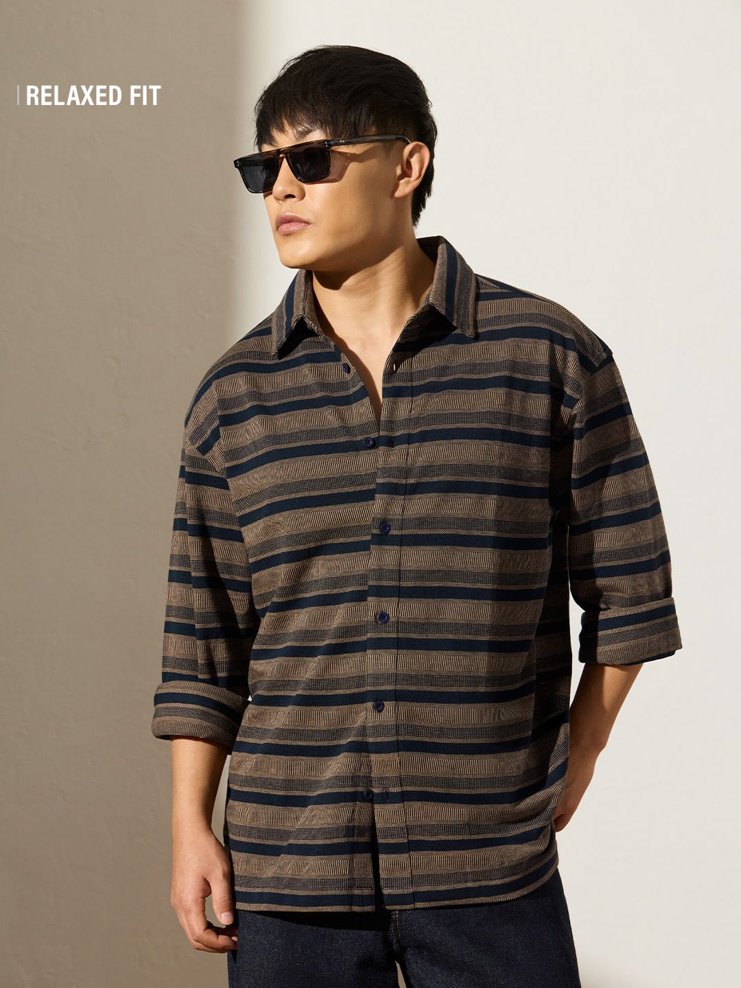 Knit Shirt: Olive Men Textured Shirts