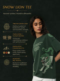 Tibetan Tales: Snow Lion Women Oversized T-Shirts