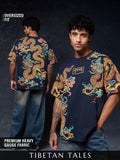 Tibetan Tales: Dragon Oversized T-Shirts
