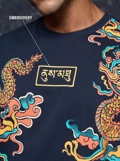 Tibetan Tales: Dragon Oversized T-Shirts