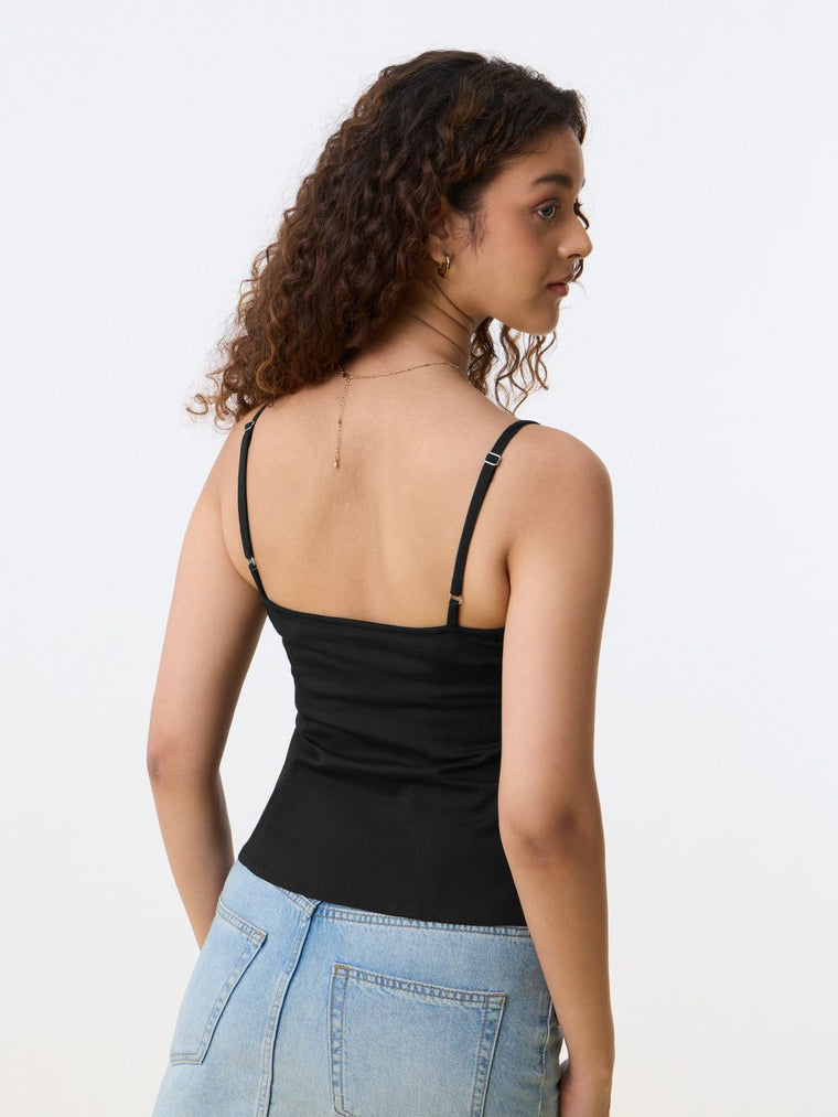 Essential Solids: Sable Black Women Fashion Tops