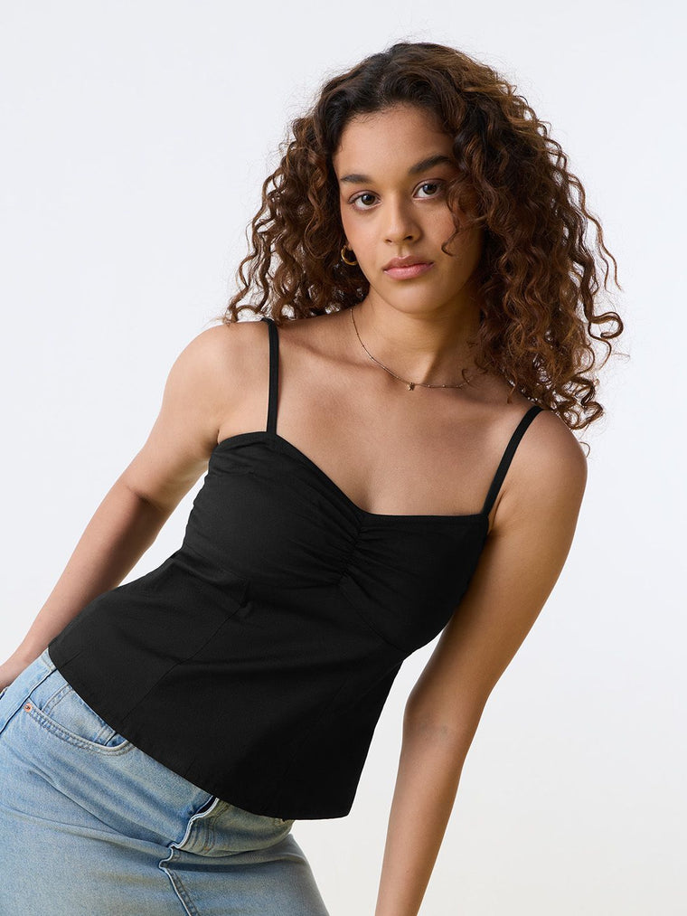 Essential Solids: Sable Black Women Fashion Tops