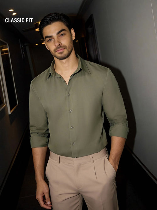 Luxe Shirt: Basil Green Shirts