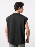 Oversized Vest: Black Void Easy Fit Vests