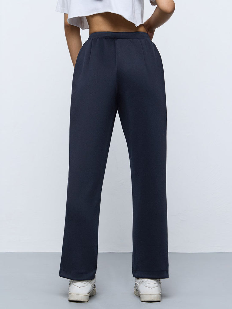 Premium Scuba Joggers: Navy Blue Women Slim Joggers