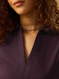 Corset Shirt: Berry Plum Women Fitted Shirts