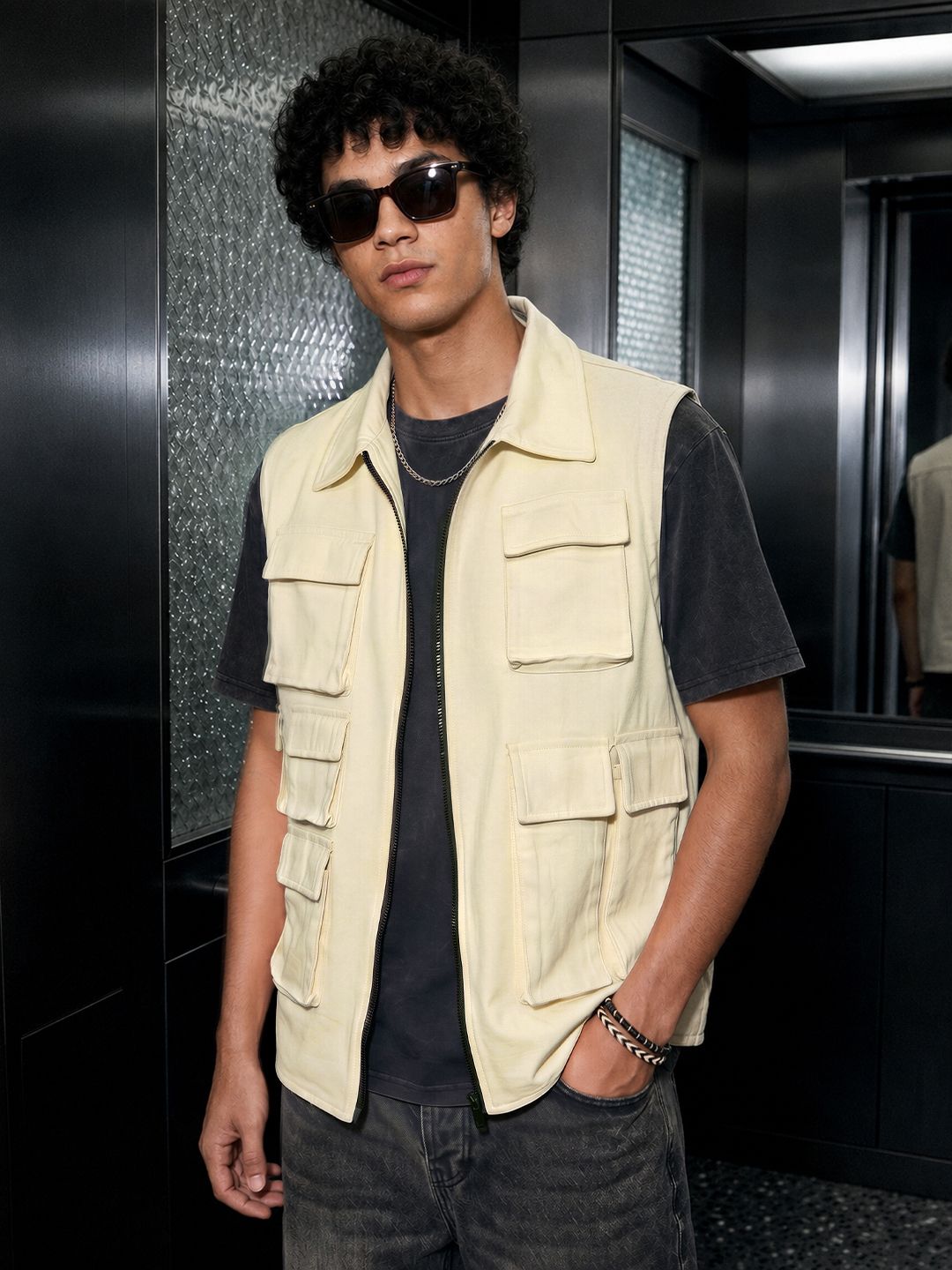 Utility Vest: Latte Easy Fit Vests