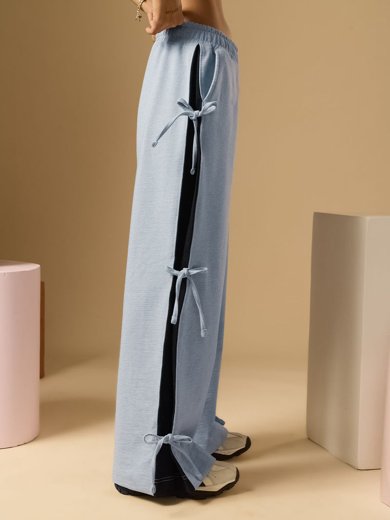 Core Solid Joggers: Grey Matter Women Wide Joggers