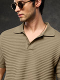 Flatknit Polo: Ecru Textured Polos
