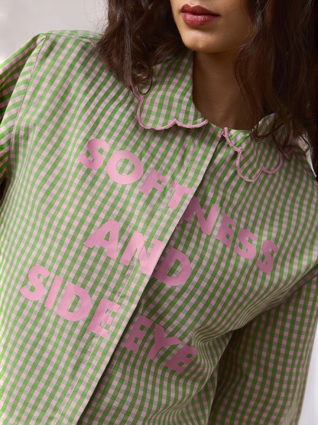 Plaid Shirt: Side Eye Women Relaxed Shirts