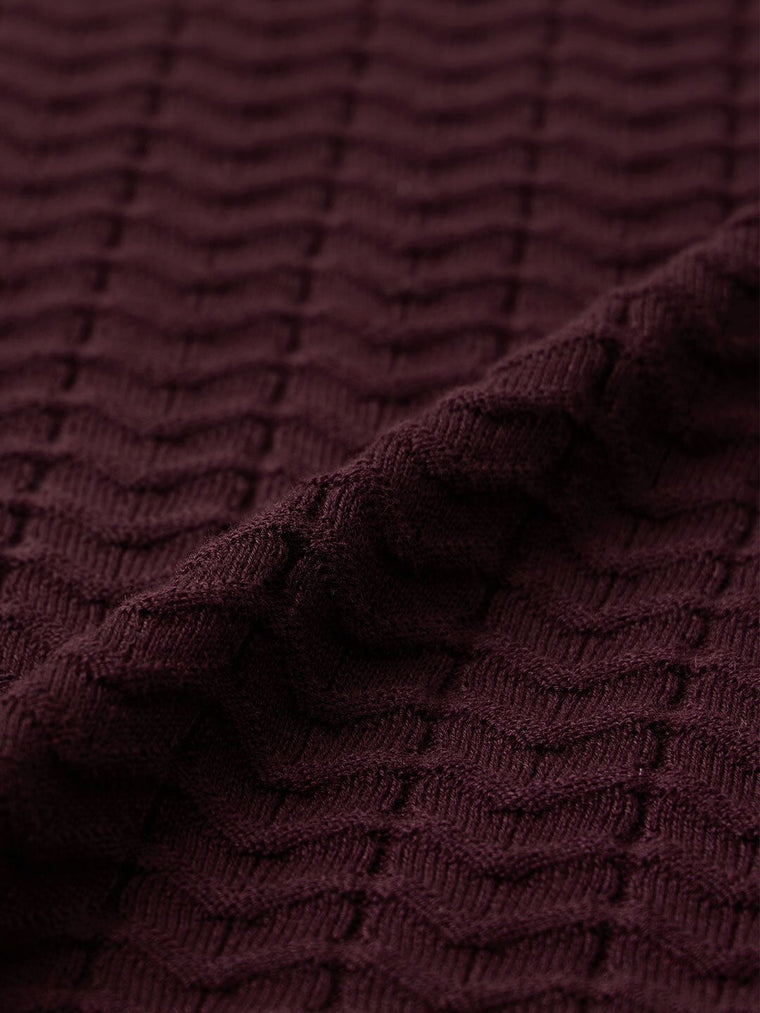 Flatknit Textured: Wine Classic Polos