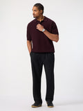 Flatknit Textured: Wine Classic Polos