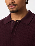 Flatknit Textured: Wine Classic Polos