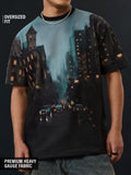 Art Tales: Night Street Oversized T-Shirts