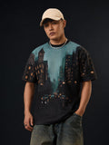 Art Tales: Night Street Oversized T-Shirts