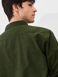 Cotton Linen: Dark Sage Cotton Linen Shirts