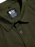 Cotton Linen: Dark Sage Cotton Linen Shirts