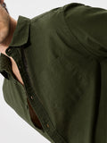 Cotton Linen: Dark Sage Cotton Linen Shirts