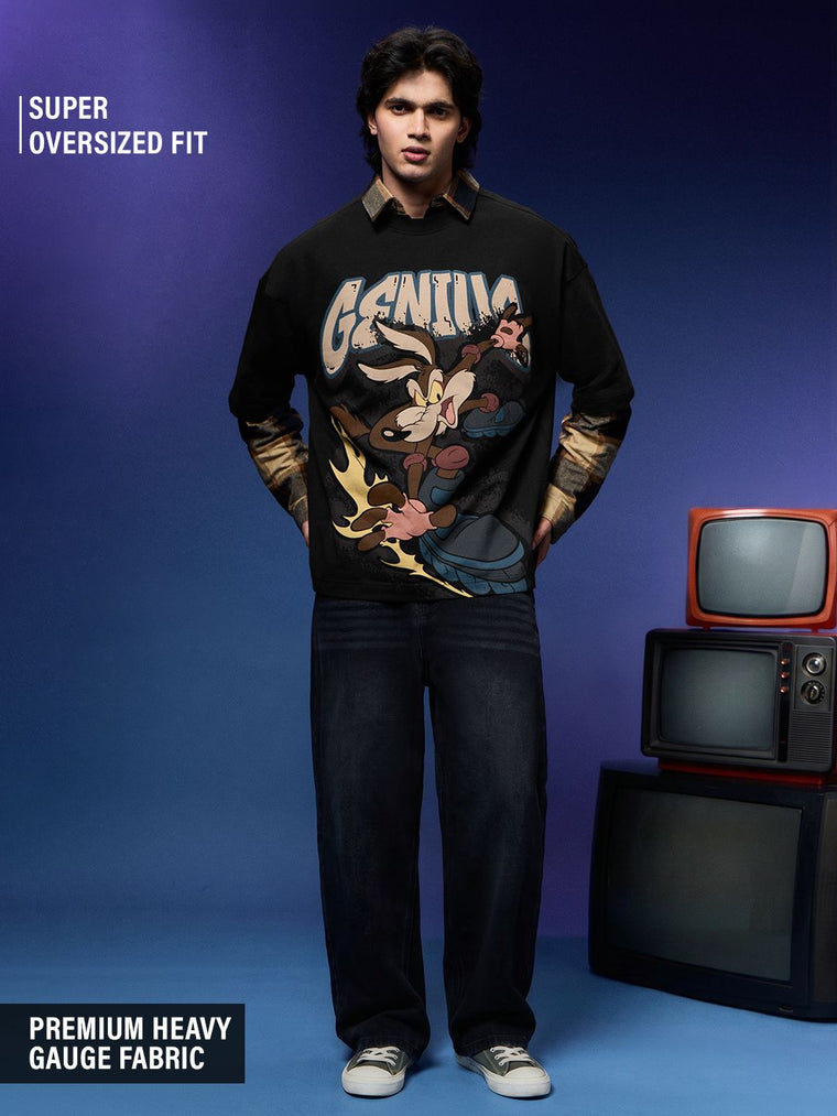 Looney Tunes: Skating Coyote Super Oversized T-Shirts