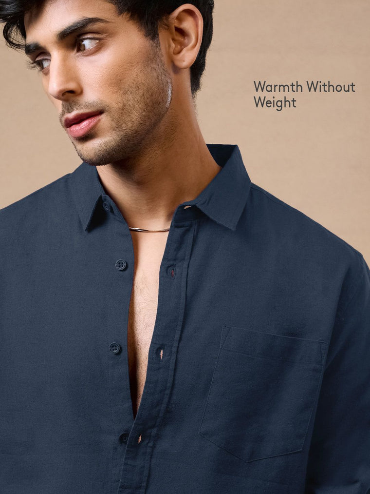 Cotton Linen: Twilight Cotton Linen Shirts
